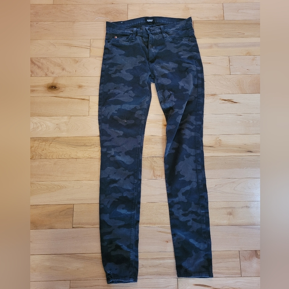 Hudson Women's Size 27 Camouflage Black/grey Nico Super Skinny Midrise Jeans